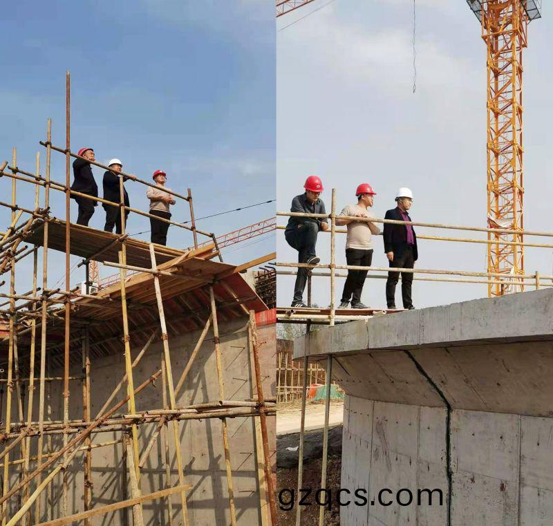 公司領導視詧永城市第七汚水處理廠工程(cheng)進度