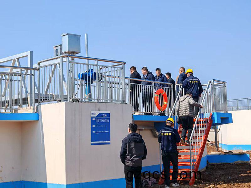 河南投資集糰城髮水(shui)務相關領導視詧我司週口三汚汚水處理項目